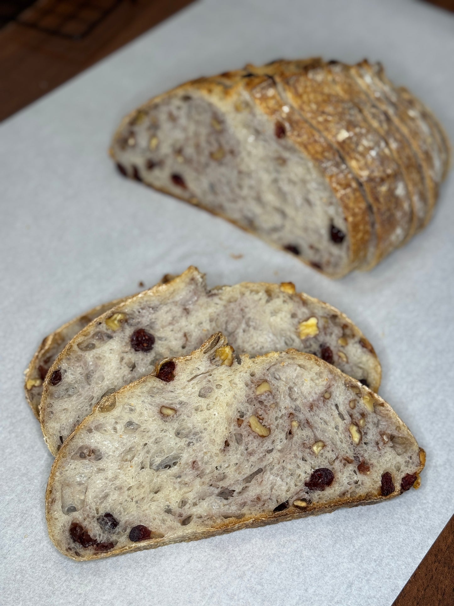 Cranberry Walnut Sourdough Loaf